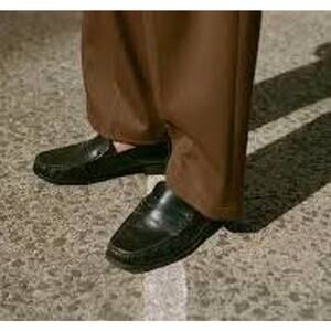 Maryum Nassir Zadeh Women's Alan Loafer Black Leather Size EU 41/10